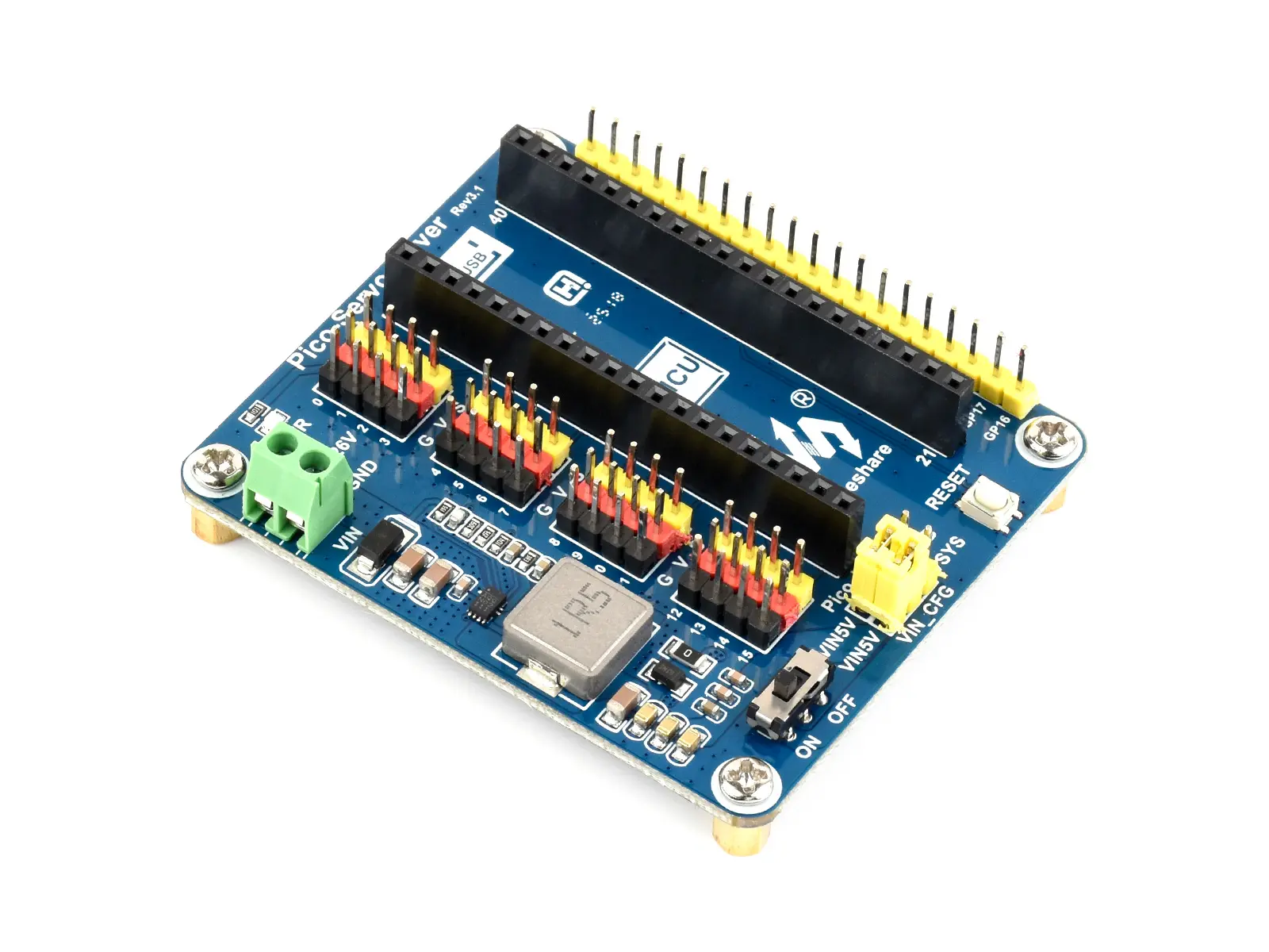 Pico-Servo-Driver + two small servos — source hardware reference