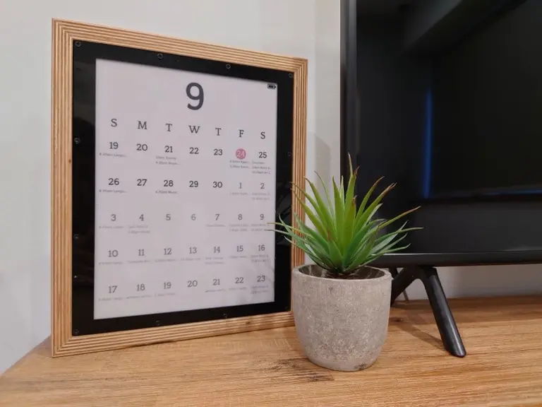 MagInkCal’s original framed calendar build.
