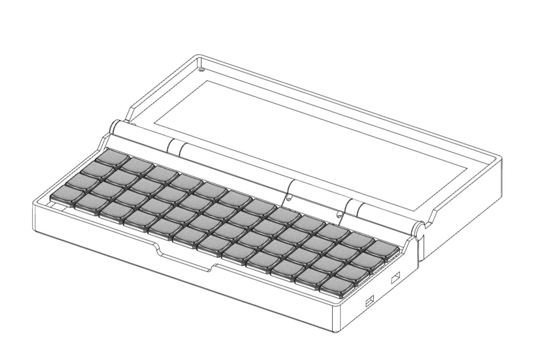 The author’s enclosure design view helps explain the screen and keyboard packaging.