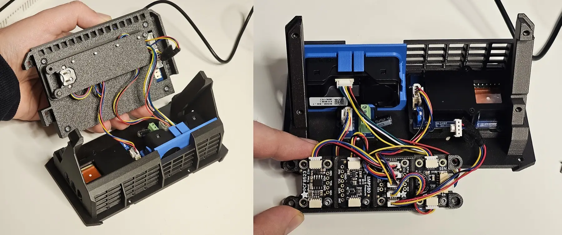 The author’s internal hardware photo provides a visual reference for cable routing and available space.