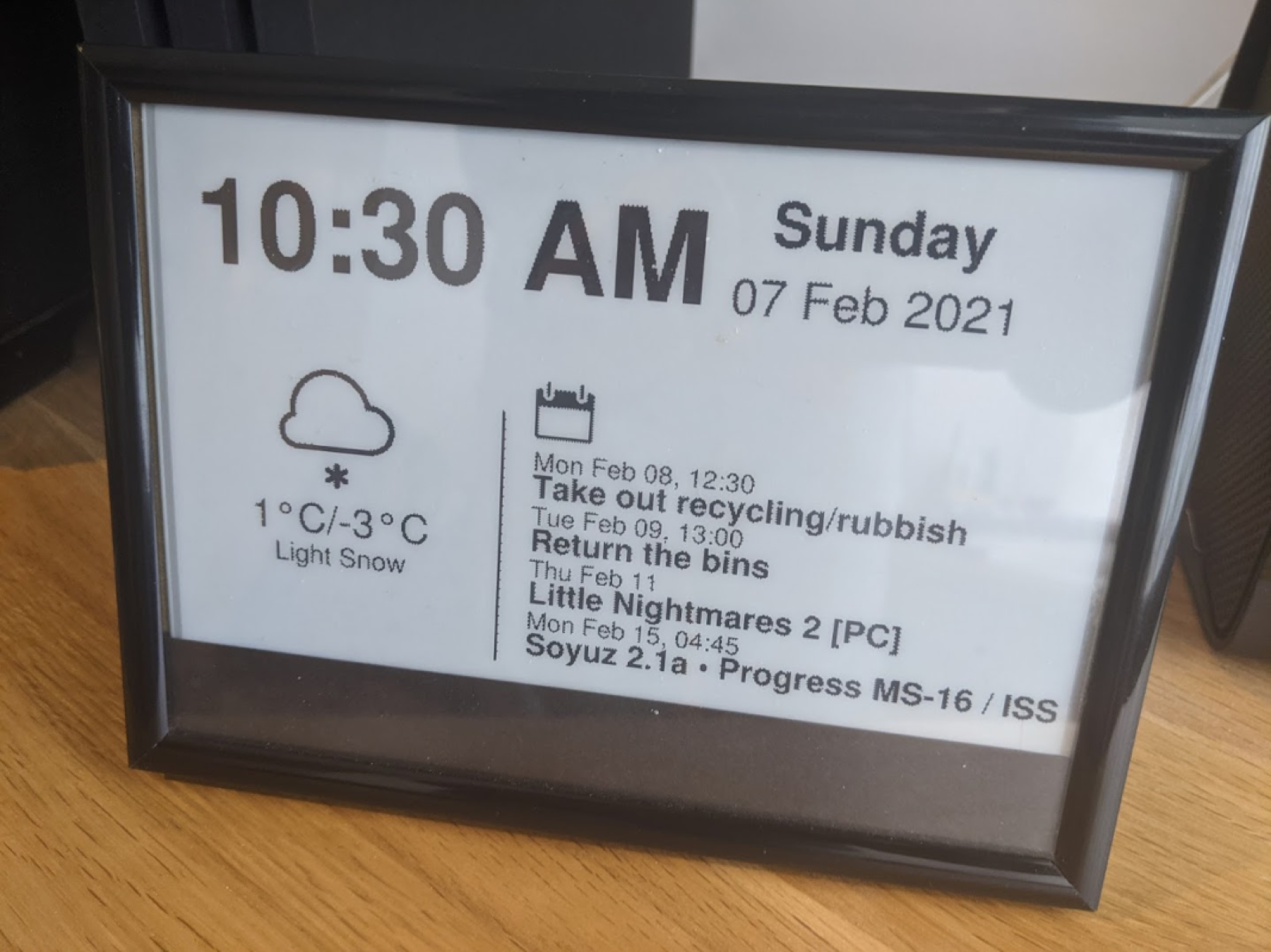 The author’s original Waveshare dashboard display.