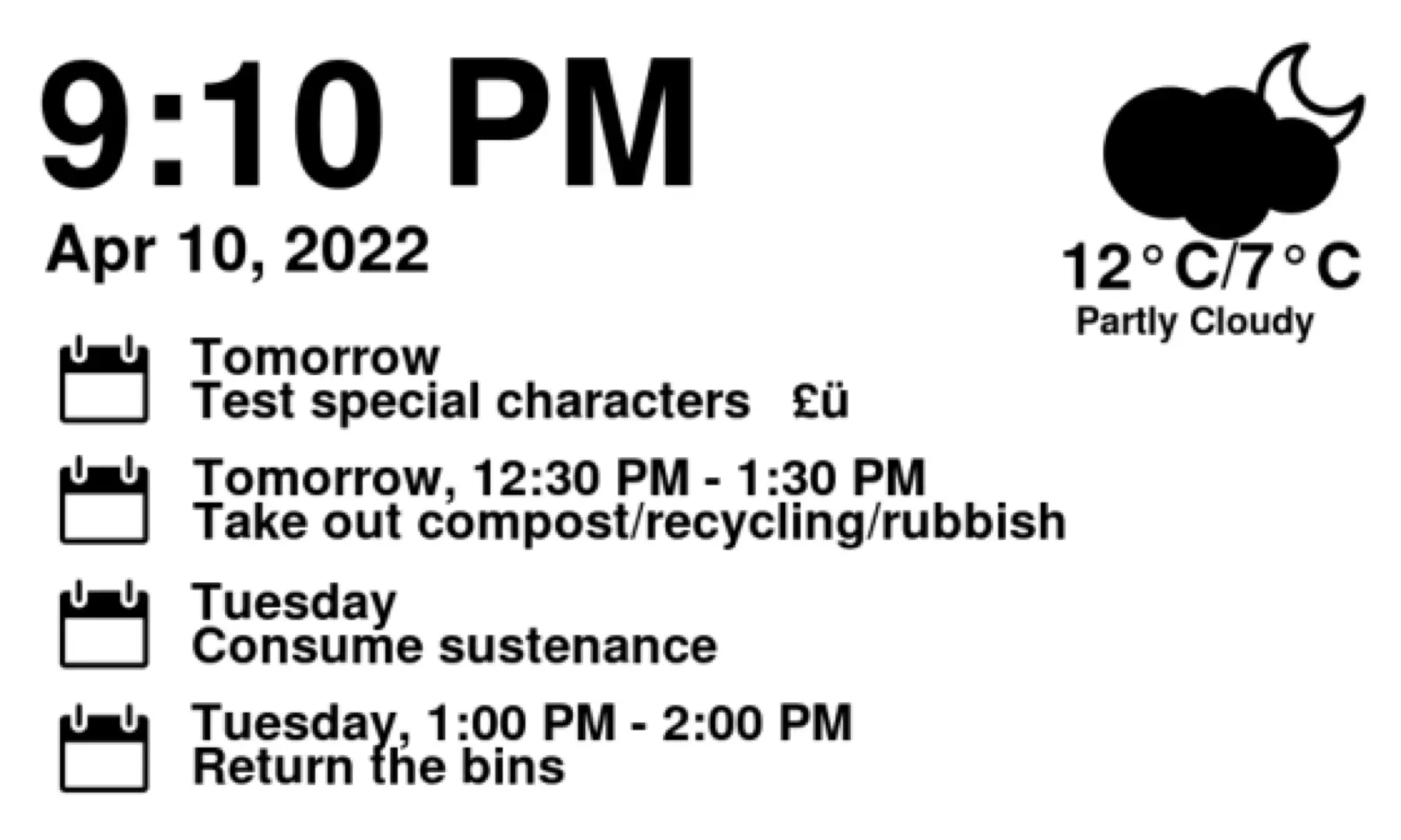 A second original layout provides a useful comparison of information density.