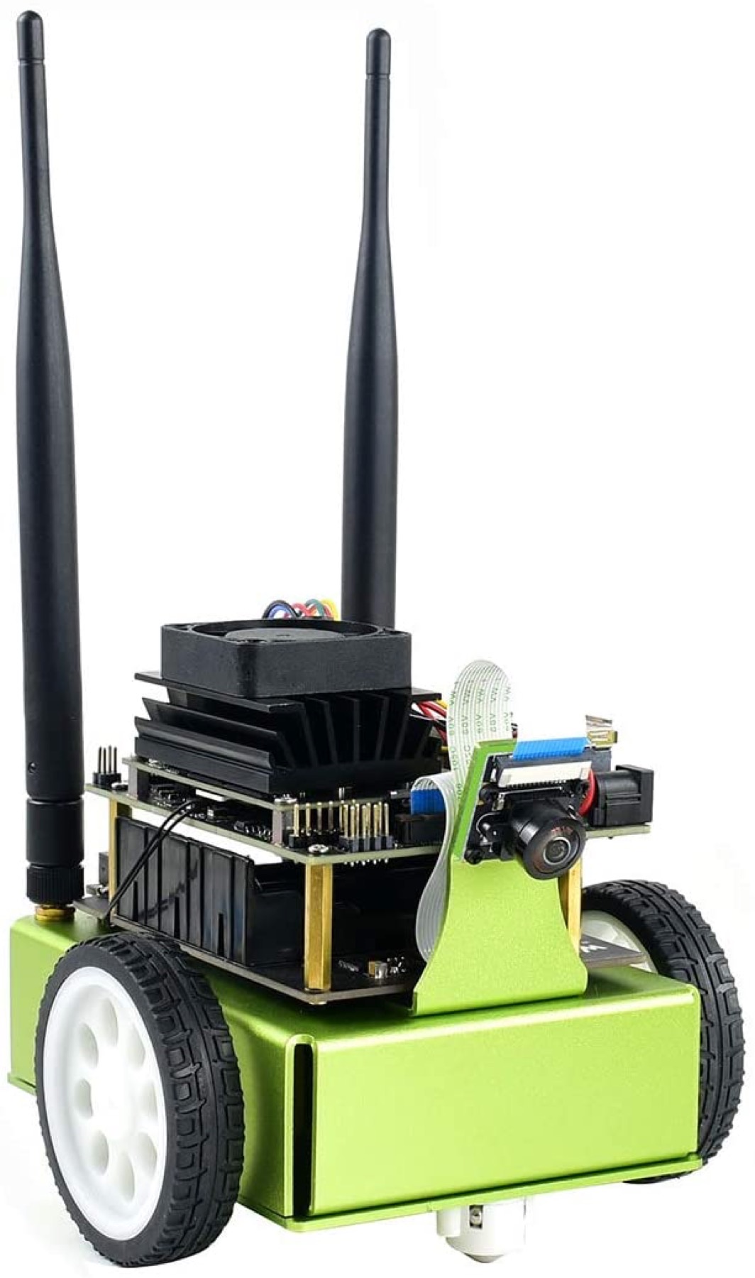 The Waveshare JetBot kit pictured in NVIDIA’s third-party kit documentation.