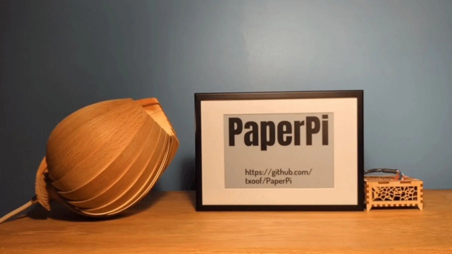 An original PaperPi display example from the project documentation.